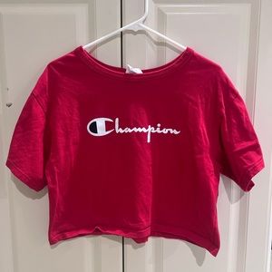 Champion Red Crop Top Size M